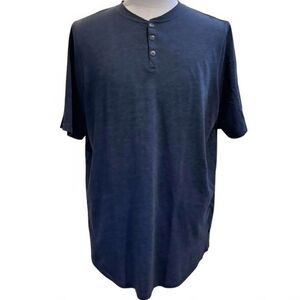 Good Man Brand Navy Short Sleeve Henley Shirt – XL